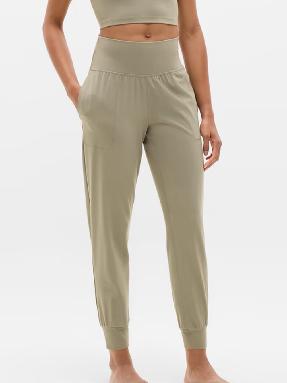 Athleta Salutation High Rise Jogger Pants Willow Green Small S NWT Powervita
